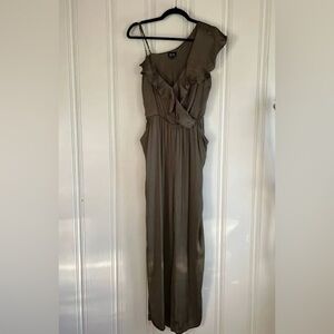 Bardot Women’s One-Shoulder Belted Silky Jumpsuit Size 4